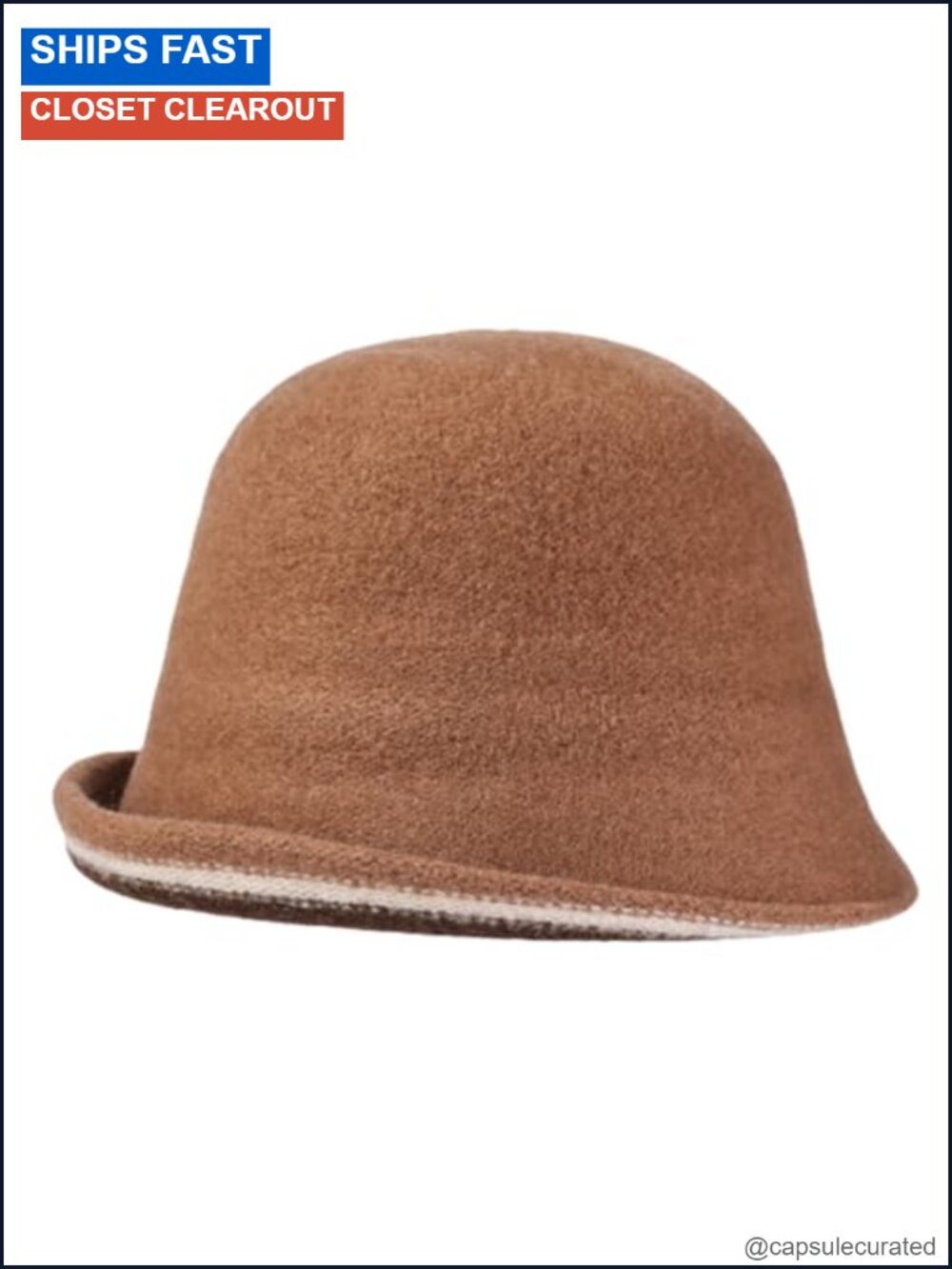 Women Vintage Felt Bucket Hat Classic Winter Bowler Outdoor